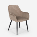 Conjunto 4 cadeiras veludo design mesa 160x80cm estilo industrial Samsara M1 Keuze