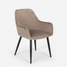 Conjunto 4 cadeiras veludo design mesa 160x80cm estilo industrial Samsara M1 Keuze