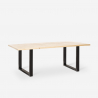 Set van 6 fluwelen design stoelen en tafel in industriële stijl 180x80 cm Samsara L2 