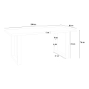 Ensemble 6 Fauteuils Velours Design et Table Rectangulaire 200x80cm Samsara XL1 