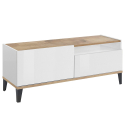 Modern TV-meubel met lade 120x40 cm wit hoogglans Gerald Wood Aanbod