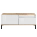 Modern TV-meubel met lade 120x40 cm wit hoogglans Gerald Wood Kortingen