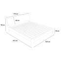 Lit double design moderne en bois 160x200 avec sommier à Linz King 