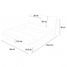 Modern design tweepersoonsbed 160x200 cm met lattenbodem en kussens Rust King 