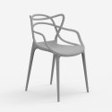 Moderne design stoel met armleuningen, stapelbaar voor keuken bar restaurant Node Model