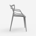 Moderne design stoel met armleuningen, stapelbaar voor keuken bar restaurant Node 