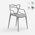 Moderne design stoel met armleuningen, stapelbaar voor keuken bar restaurant Node Aanbieding