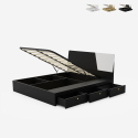Tweepersoonsbed 160x190 cm in modern design opklapbaar met opbergruimte Steyr 