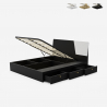 Tweepersoonsbed 160x190 cm in modern design opklapbaar met opbergruimte Steyr 