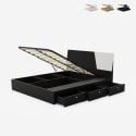 Lit double coffre avec système de levage sommier à lattes 160x200cm Design Steyr King Vente