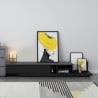 Meuble TV salon 3 Compartiments 2 Tiroirs Design moderne Linurk Remises