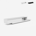 Uitschuifbaar design TV-meubel met 3 vakken en 2 schuiflades Linurk Aanbieding