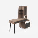 Bureau Design Moderne 120x55cm avec tiroirs et Vitrine Noly Offre
