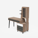 Bureau Design Moderne 120x55cm avec tiroirs et Vitrine Noly Réductions