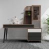 Bureau Design Moderne 120x55cm avec tiroirs et Vitrine Noly Vente