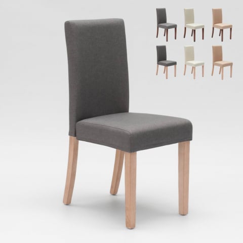 Houten gestoffeerde stoel in henriksdal stijl met lange hoes voor restaurant comfort luxury