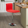 Tabouret haut de bar et cuisine en similicuir emmaillé design Denver Choix