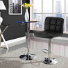 Tabouret de bar cuisine fixe pivotant réglable dossier repose-pied Atlanta 