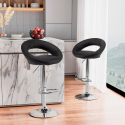 Tabouret de bar cuisine industriel pivotant réglable en hauteur repose-pieds Chicago 