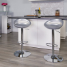 Tabouret de bar et cuisine réglable en hauteur pivotant avec repose-pieds Hollywood 