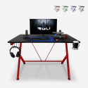Bureau ergonomique de jeu-vidéo pour PC avec câbles Porte-casque Porte-gobelet 110x70cm TRUST IN GAME Remises