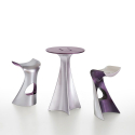 Table haute bicolore design élégant moderne contemporain Slide Jet Next Offre