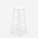 Tabouret haut bar cuisine design industriel bois métal repose-pieds Tamm Modèle