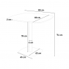 Modern design eettafel 80x80 cm Circumdo Voorraad