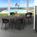 Conjunto 4 cadeiras design moderno mesa de jantar 120x60cm industrial Sixty Voorraad