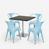 Horeca set met tafel 90x90 cm en 4 stoelen Heavy Model