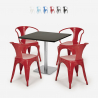 ensemble table horeca 90x90cm bar restaurant cuisine 4 chaises style Lix heavy Catalogue