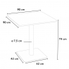 Horeca set met tafel 90x90 cm en 4 stoelen Heavy 