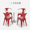 tafelset bar keuken restaurants horeca 90x90cm 4 stoelen heavy white Catalogus