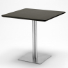 ensemble bar restaurant 4 chaises et table horeca noire 90x90cm just 