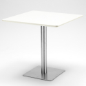 ensemble de 4 chaises style Lix bar restaurant table horeca 90x90cm blanc just white 