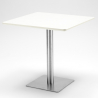 set 4 stoelen bar restaurants salontafel horeca 90x90cm wit just white 