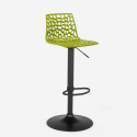 Verstelbare design barstoel met mat zwart onderstel Grand Soleil Spider Matt 