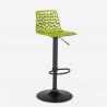 Verstelbare design barstoel met mat zwart onderstel Grand Soleil Spider Matt 