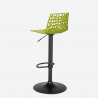 Verstelbare design barstoel met mat zwart onderstel Grand Soleil Spider Matt 