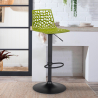 Verstelbare design barstoel met mat zwart onderstel Grand Soleil Spider Matt 