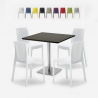 Horeca set met salontafel 90x90 cm en 4 stoelen Yanez Black Verkoop