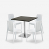 Horeca set met salontafel 90x90 cm en 4 stoelen Yanez Black Prijs