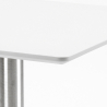 Horeca set met salontafel 90x90 cm en 4 stapelbare design stoelen Dustin White 