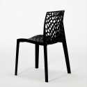 Lot De 4 Chaises Empilables Polypropylène Table Blanc 90x90cm Horeca Dustin White 