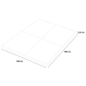 Rubberen schokbestendig vloermat beschermende tegel gym 1x1m Fit Square 