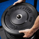 2 x disques de poids en caoutchouc 15 kg haltère olympique gym Bumper Training Réductions