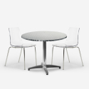 Ensemble d'extérieur 2 chaises design moderne table ronde 70 cm acier Remos Caractéristiques