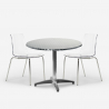 Ensemble d'extérieur 2 chaises design moderne table ronde 70 cm acier Remos Caractéristiques