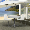 Ensemble d'extérieur 2 chaises design moderne table ronde 70 cm acier Remos Réductions