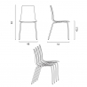 Ensemble d'extérieur 2 chaises design moderne table ronde 70 cm acier Remos 